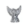 Figurine ange en cristal argenté électrodéposé décoration de table cadeau 1pc - Ange Pensant / 83x39x77.6mm / Gris fumé