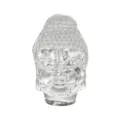 Scultura testa di Buddha in cristallo trasparente statuetta di vetro decorazione - Testa di Buddha / 48x78.9mm
