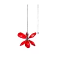 Chaîne de tirage de ventilateur de plafond en cristal rouge pendentif accessoire de rechange. - Chaîne de Tirage Fleur de Feuille de Filet / Rouge Vif
