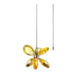 Chaîne de tirage pour ventilateur de plafond fleur de cristal pendentif décoratif - Chaîne de Tirage Fleur de Feuille de Filet / Doré
