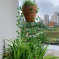 Décoration de vigne de plante suspendue en perles de cristal faites à la main avec pot. - Pot en Argile Perle Plate (Kit DIY) / 8#