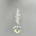 Attrape-soleil en cristal carillon éolien avec pendentif cœur couleur AB pour décoration. - 45 Pendentif Cœur de Pêche Double Plat