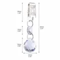 Pendentif cristal accessoire luminaire pince nappe suspension goutte verre transparent - Style 20-Balle / Transparent