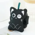 Lindo esponja de baño gato negro malla ducha creativo exfoliante corporal limpieza - Esponja de Baño de Gato Ojos Cerrados