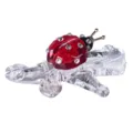 Crystal ladybug figurine on clear branch ornament desktop home decor cute red glass craft - Ladybug on Branch - Red