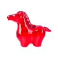 Figurine de cheval transparente en cristal rouge pour décoration de bureau, cadeau résine. - Petit Cheval à Bascule / Rouge Vif
