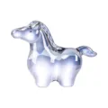 Statua di cavallo in cristallo argento decorazione da scrivania animale carino regalo art - Piccolo Cavallo a Dondolo / Grigio Fumo
