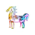 Statuetta di cavallo in vetro colorato cristallo per arredamento scrivania e regalo - Stile Piccolo Cavallo / 60x16.5x50mm / Multicolore