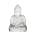 Statuette Bouddha en cristal verre transparent sculpture decorative pour salon maison - Bouddha Sakyamuni - Moyen