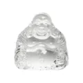 Statuette Bouddha rieur en verre cristal transparent chic pour décoration salon bureau - Bouddha Maitreya - Petit