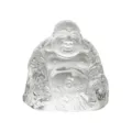 Figurine bouddha riant en cristal transparent sculpture Maitreya deco bureau maison - Bouddha Maitreya - Moyen