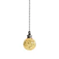 Glazen craquelé bal voor plafondventilator trekketting hanger gele kristaldecoratie - Goudgeel