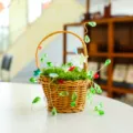 DIY Sonnenfänger Kristall Perlen Korb Dekor Set für Garten Hof Dekoration Handwerk. - DIY Blumenkorb