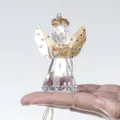 Pendentif ange en cristal, décoration étincelante en cristal champagne pour maison. - Ange Champagne avec Strass