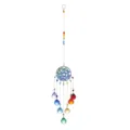 Colorful crystal butterfly suncatcher wind chime hanging pendant for home garden decor. - 7 Balls - Colorful Butterfly / 55x430mm
