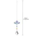 Capteur de Soleil Cristal Papillon Metal Suspendu 32cm Decoration Fenetre Arc-en-Ciel Maison - Cigale Colorée / 50mm Feuille d'Érable Double Face