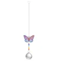 Kristall Schmetterling Sonnenfänger Fenster Hängeprismen Regenbogen Windspiel Deko. - Klassischer Bunter Schmetterling / 30mm Beleuchtungskugel
