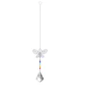 Kristall Schmetterling Sonnenfaenger Fensterhaenger Regenbogenmacher Gartendekoration - Bunter Edelstahl Schmetterling / 50mm Doppelseitiges Ahornblatt