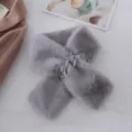 Sciarpa invernale soffice con catena, scaldacollo in peluche spesso per le giornate. - Grigio