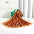 Elegante sciarpa stampata marrone da donna protezione solare foulard leggero moda quotidiana. - 180cm / Marrone Cielo Stellato Oceano