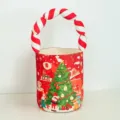 Christmas candy bucket bag red tree pattern holiday gift tote bag festive handbag cute - Christmas Tree