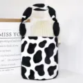 Canvas cow print handbag small bucket bag fashion casual versatile women shoulder bag - Cow Pattern Bucket Handbag