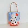 Cute cartoon cat flannel handbag for kids and women, soft tote bag with colorful handles. - Cow