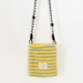 Autumn winter women plush crossbody bag blue yellow striped phone bag cute mini shoulder bag - Yellow Stripe