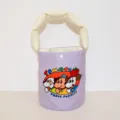 Canvas bucket bag cute cartoon stuffed handle shoulder bag casual handbag large capacity - Purple-Three Dogs Padded Bag