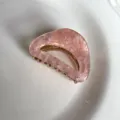 Pinza de pelo de acetato rosa detalle, diseño hueco elegante para peinados diarios. - 4.50cm / Rosa Estrellado