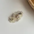 Pinza de pelo con diamantes de imitación coloridos coreanos, elegante horquilla acrílica mujer. - Gris Transparente 4.5cm