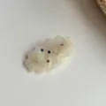 Pinza de pelo nube iridiscente estilo coreano dulce con diamantes de imitación detalle - Blanco Hada 4.5cm