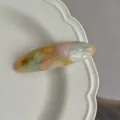 Pinza para el pelo ovalada de acetato vintage francesa elegante diseño minimalista - Floral Colorido