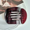Vintage curved hair claw clip elegant resin hair accessory for women daily styling 2024 - Large (9.5cm) / Burgundy