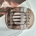 Retro brown transparent plastic hair claw clip, elegant minimalist hair accessory for women. - Large (8cm) / Gray