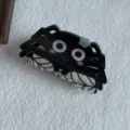 Cute black acrylic hair claw clip with cute cartoon cat design and fluffy trim for women styling - Spider Claw Clip
