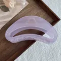 Pinza para el pelo transparente morada gelatina grande media luna coreana para peinado mujer - Morado Gelatina-12CM