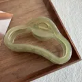 Pinza de pelo geométrica translúcida verde gran pinza tiburón accesorio elegante detalle - 11.5cm / Verde Gelatina