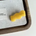 Morsetto per capelli ondulati in acetato giallo, grazioso fermaglio laterale per frangia. - Giallo-4CM