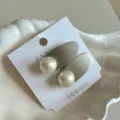 Horquillas laterales de perlas con diseño de metal ovalado, accesorios de flequillo de mujer. - 4.50cm / Champán