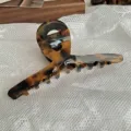 Pinza para el pelo grande de acetato carey estilo francés accesorio elegante para mujeres - Estilo Cruzado / 12.5cm / Carey Café