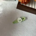 Pinza de pelo de tulipán verde, horquilla estilo crema linda para mujer y chica. - Verde