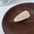 Pinza para el pelo de acetato vintage francés con brillantes y elegantes cristales rojos. - Rosa