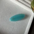 Mini pinza de pelo ovalada minimalista con letras, elegante horquilla turquesa para mujeres. - Azul lago