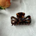 Molla per Capelli in Acetato Tartarugato Media Clip Artiglio Cava Accessorio Variante - Marrone scuro