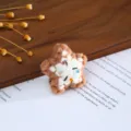 Handmade wool felt star cookie hair accessory DIY craft material for cute decorative accents. - White Star Bread