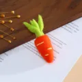 Handmade wool felt carrot craft accessory, perfect for DIY hats, hair clips, and decorations. - Large Leaf Carrot