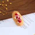 Wool felt hot dog handmade DIY craft material for cute hair accessories and hat decoration. - Hot Dog