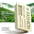 Car solid aromatherapy diffuser long lasting fragrance air freshener for vehicle interior. - White Tea