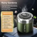 Gardenia solid car air freshener, long-lasting fragrance car perfume diffuser, green. - Gardenia
